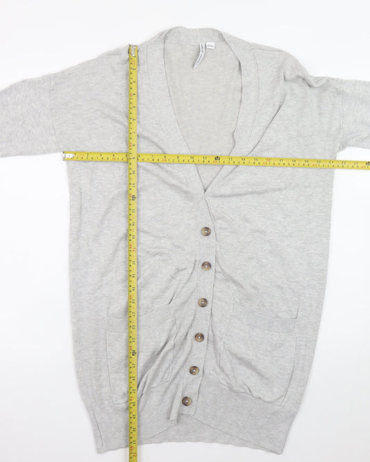 Womens UK Size 12/14 Capsule Grey Cardigan Jumper