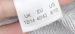 Womens UK Size 12/14 Capsule Grey Cardigan Jumper