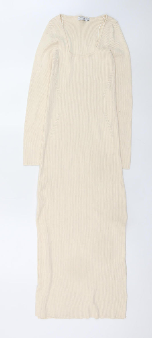 Womens UK Size 10 Stradivarius Bodycon Dress
