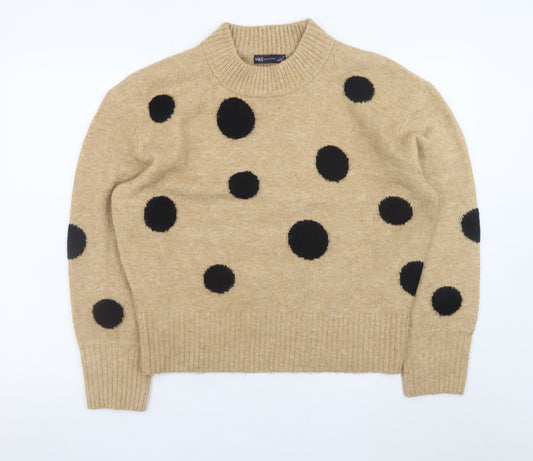 Womens UK Size M Marks and Spencer Beige Pullover Jumper