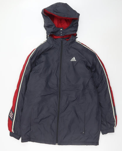 Mens UK Size S adidas Blue Puffer Jacket
