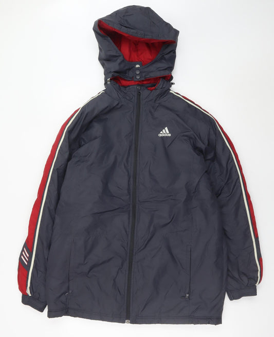 Mens UK Size S adidas Blue Puffer Jacket