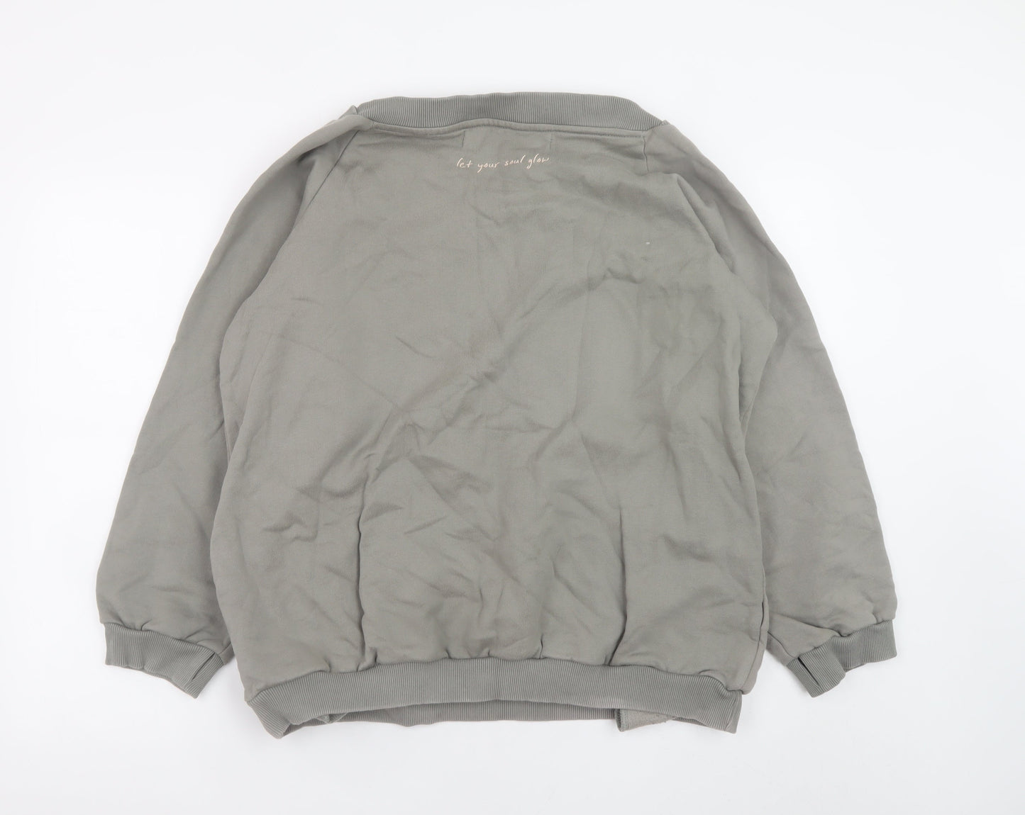 Womens UK Size S Om & Ah Grey Pullover Sweatshirt