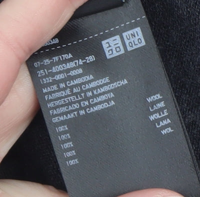 Womens UK Size M Uniqlo Black Pullover Jumper