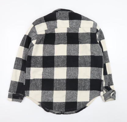 Brave Soul Men's Black Check Flannel Jacket M Casual Button Shirt