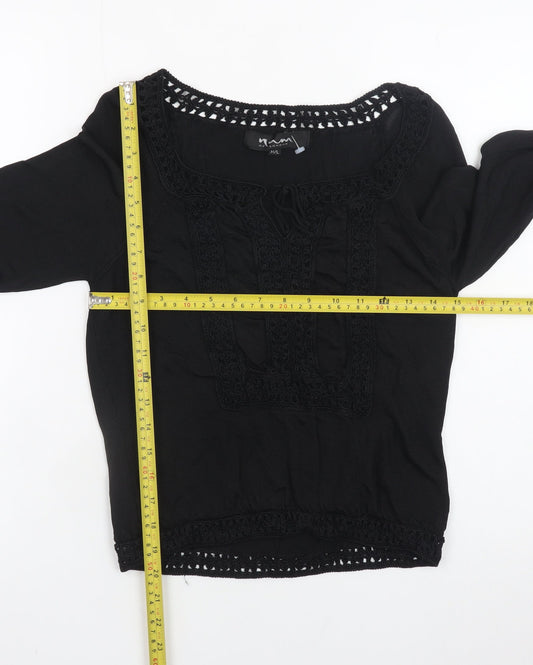 Womens UK Size M/L Nam of London Black Pullover Jumper