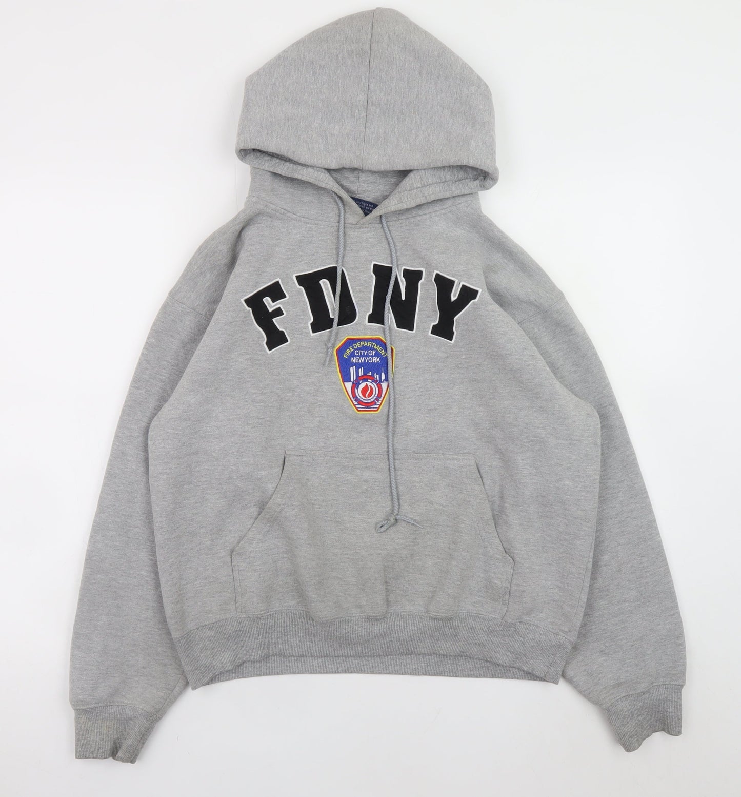 Mens UK Size S FDNY Grey Pullover Hoodie