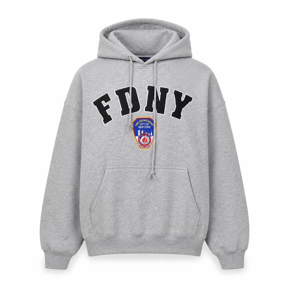 Mens UK Size S FDNY Grey Pullover Hoodie