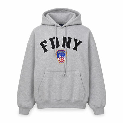 Mens UK Size S FDNY Grey Pullover Hoodie