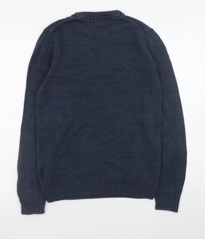 L.O.G.G. Mens Blue Cotton NY36 Crew Neck Pullover Jumper Size S
