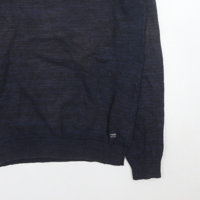PRODUKT Men's Blue XL Crew Neck Pullover Jumper