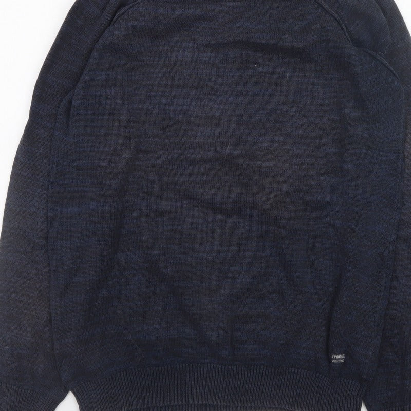 PRODUKT Men's Blue XL Crew Neck Pullover Jumper