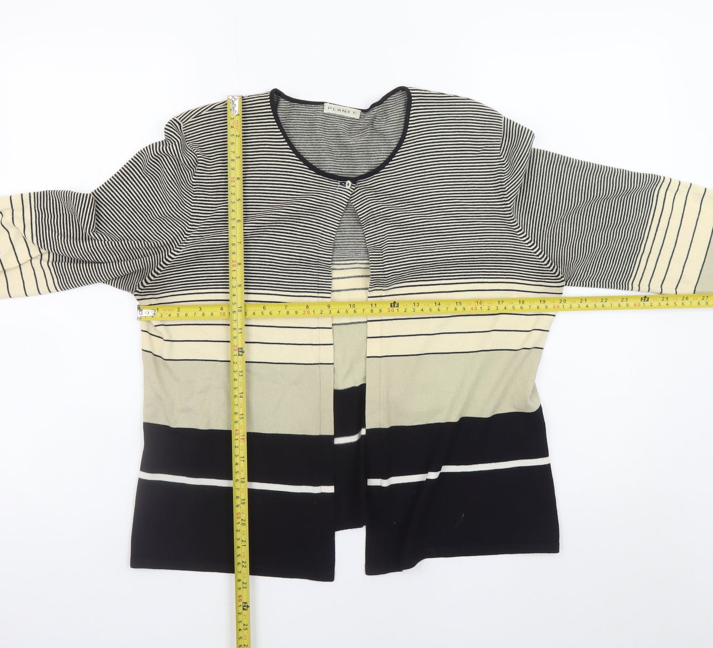 Womens UK Size L Planet Black Cardigan Jumper