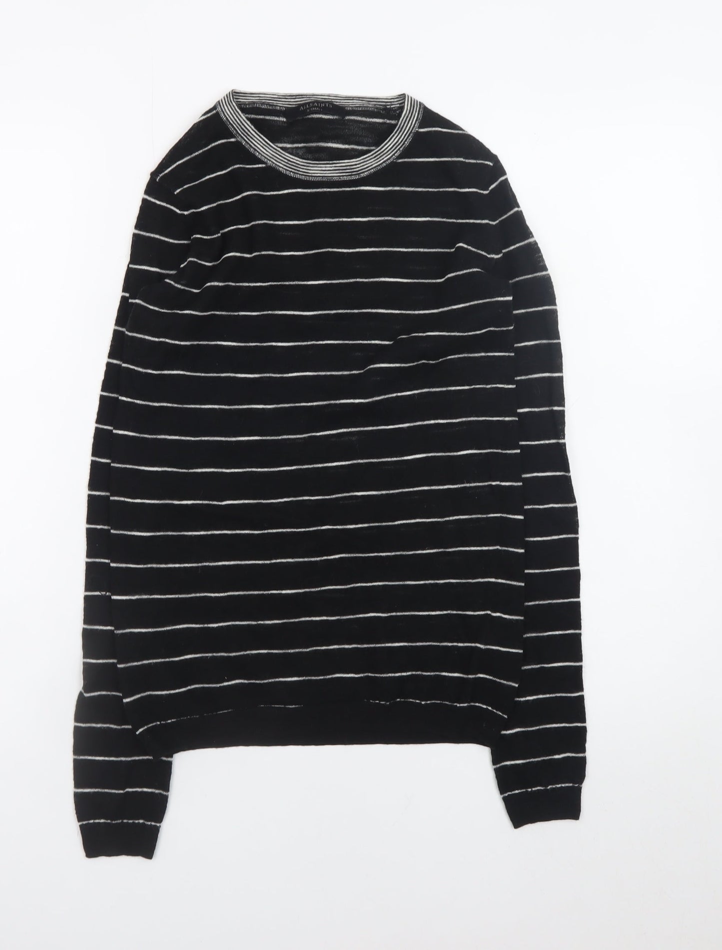 Womens UK Size XS AllSaints Black Basic T-Shirt