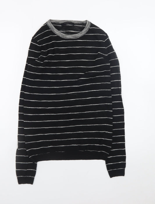 Womens UK Size XS AllSaints Black Basic T-Shirt