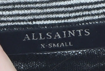 Womens UK Size XS AllSaints Black Basic T-Shirt