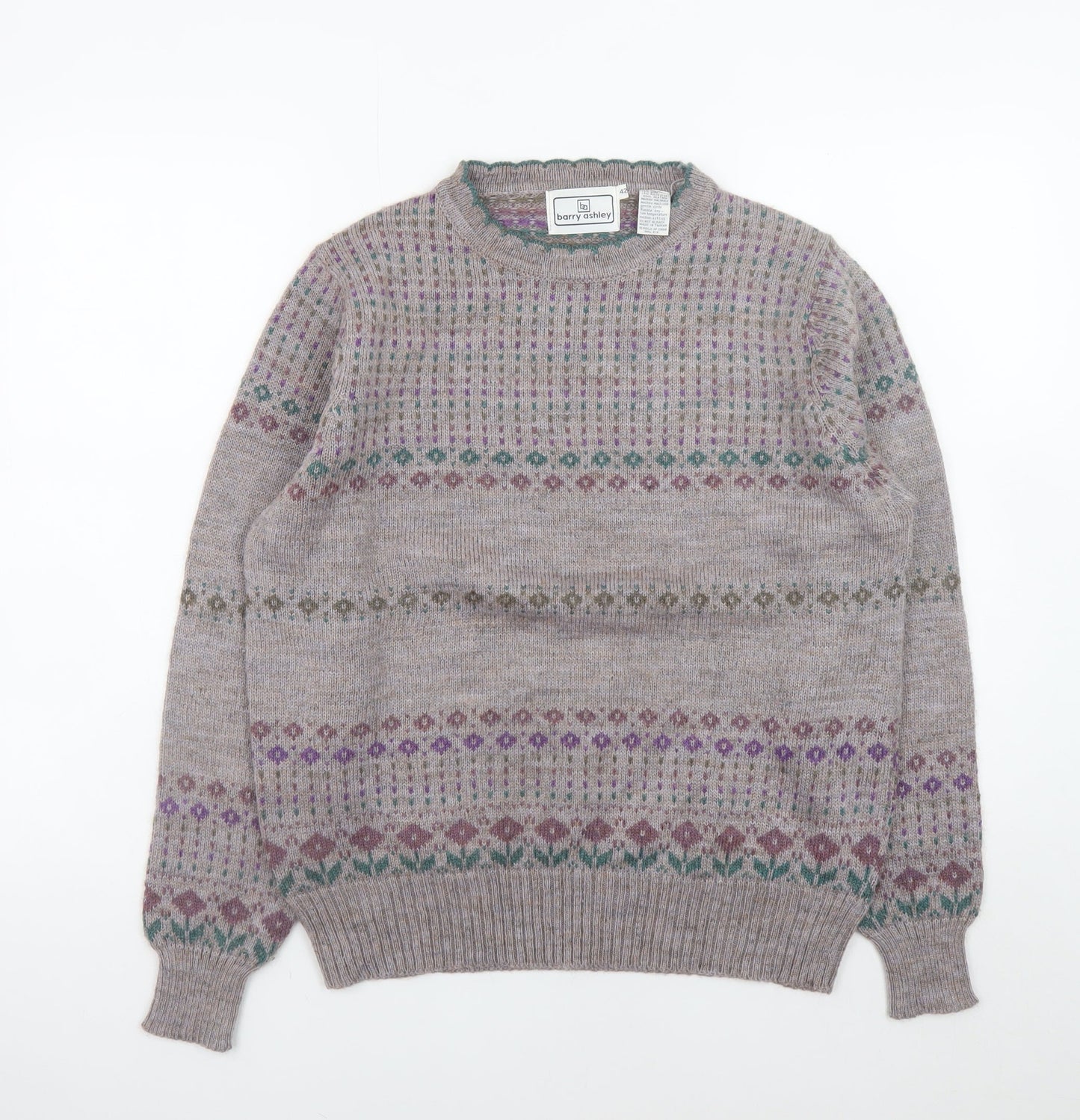 Womens UK Size 14 barry ashley Beige Pullover Jumper
