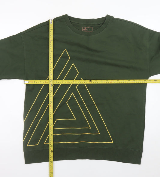 Mens UK Size L NEXT Green Pullover Sweatshirt