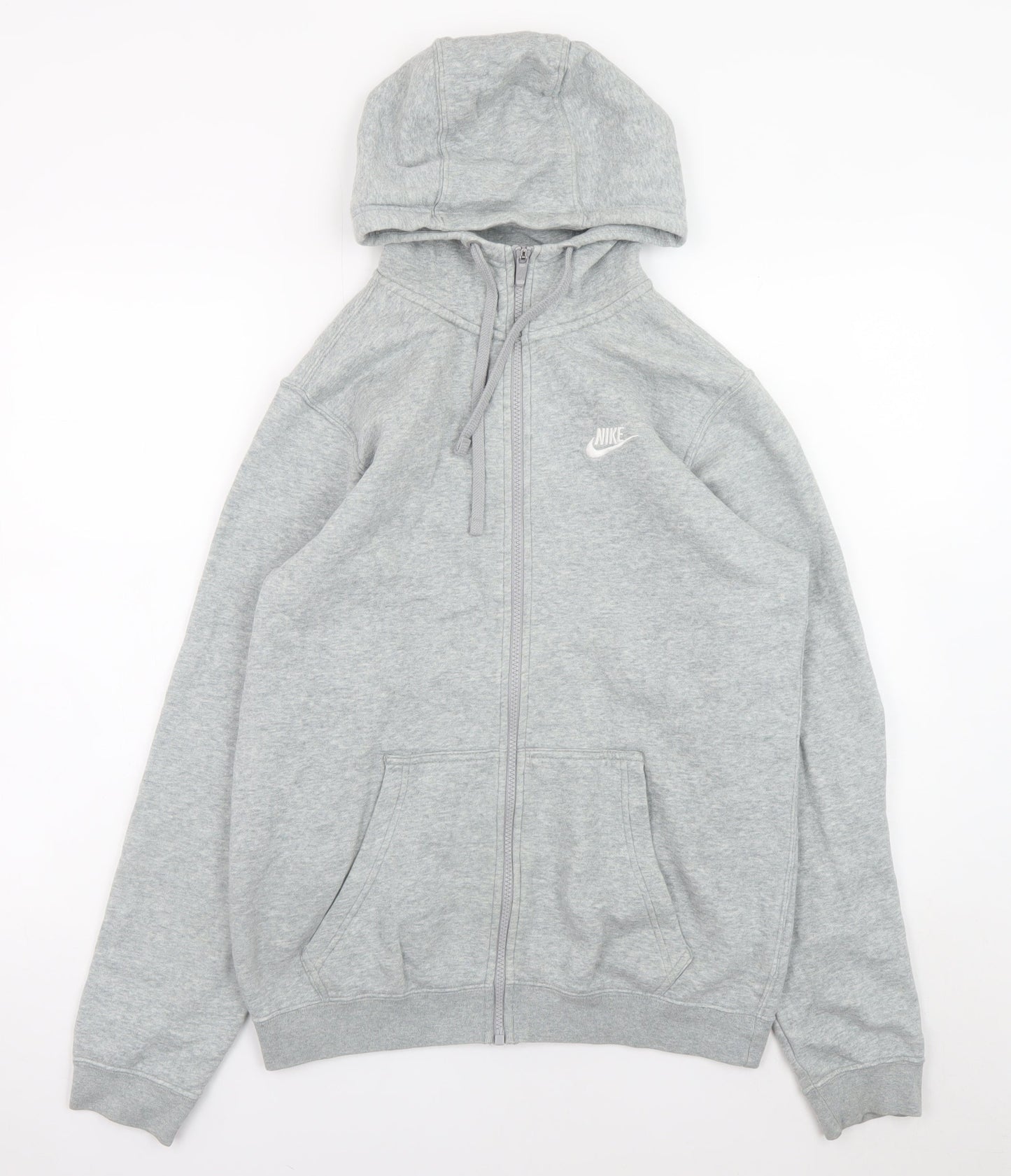Mens UK Size S Nike Grey Full Zip Hoodie