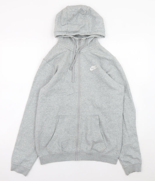 Mens UK Size S Nike Grey Full Zip Hoodie