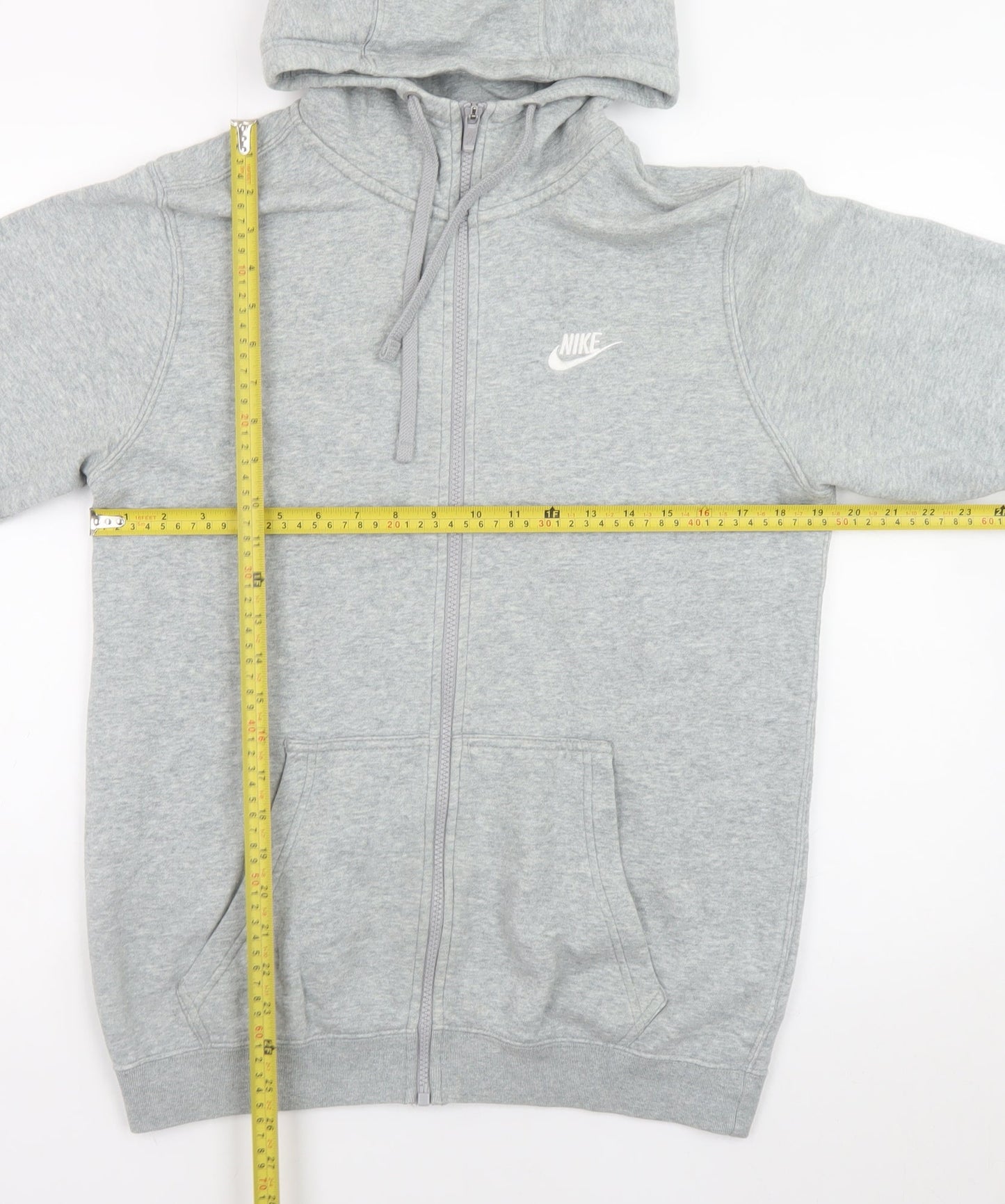 Mens UK Size S Nike Grey Full Zip Hoodie