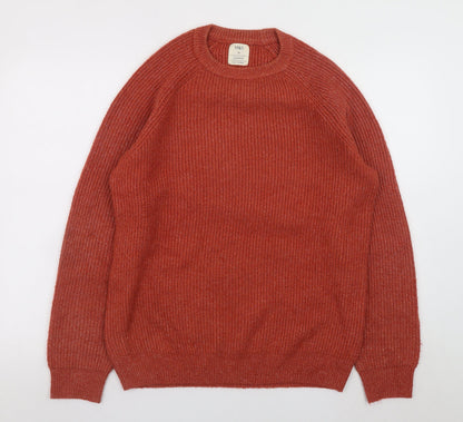 Mens UK Size M Marks and Spencer Red Pullover Jumper