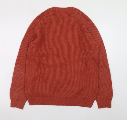 Mens UK Size M Marks and Spencer Red Pullover Jumper