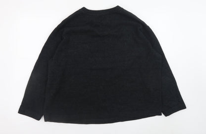 Marks and Spencer Women’s Black Cotton Pullover Jumper Size 18