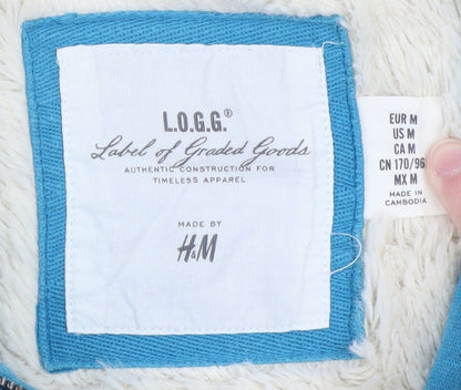Womens UK Size 12 H&M Blue Full Zip Hoodie