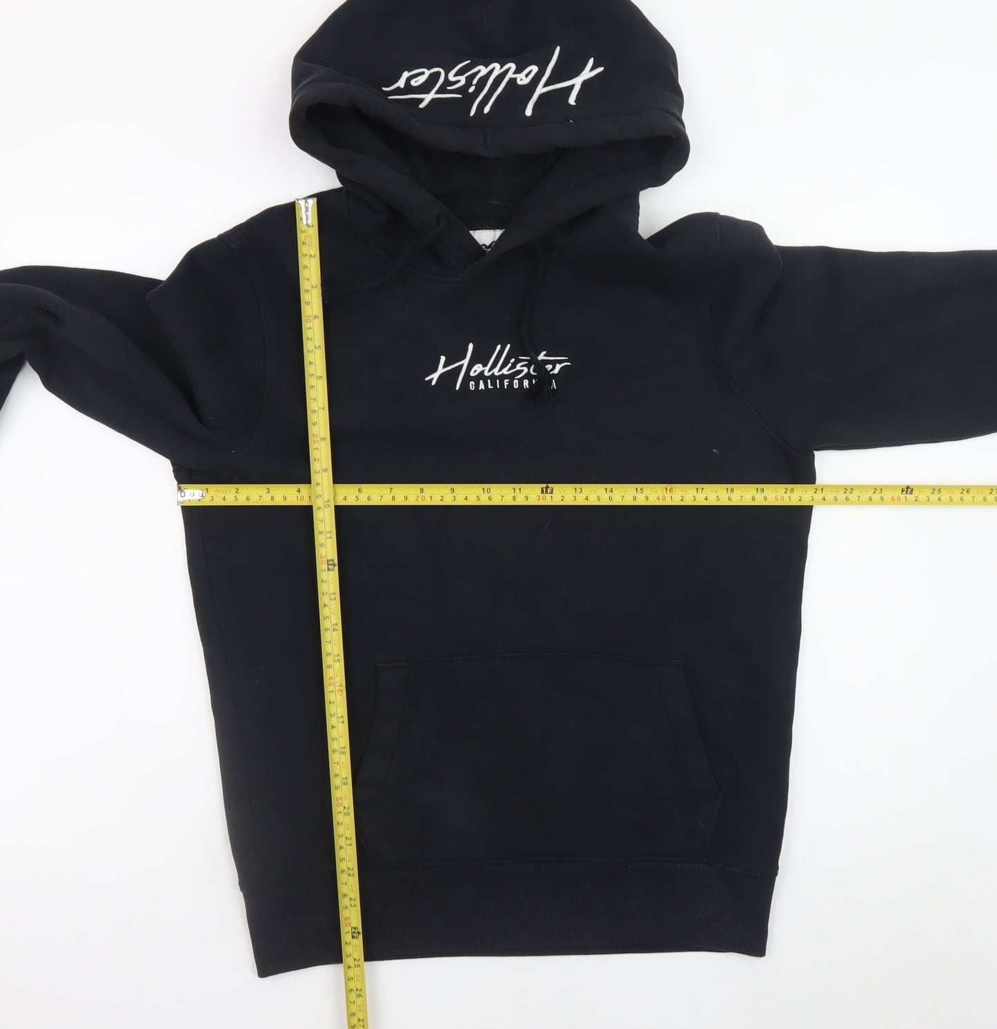 Mens UK Size S Hollister Black Pullover Hoodie