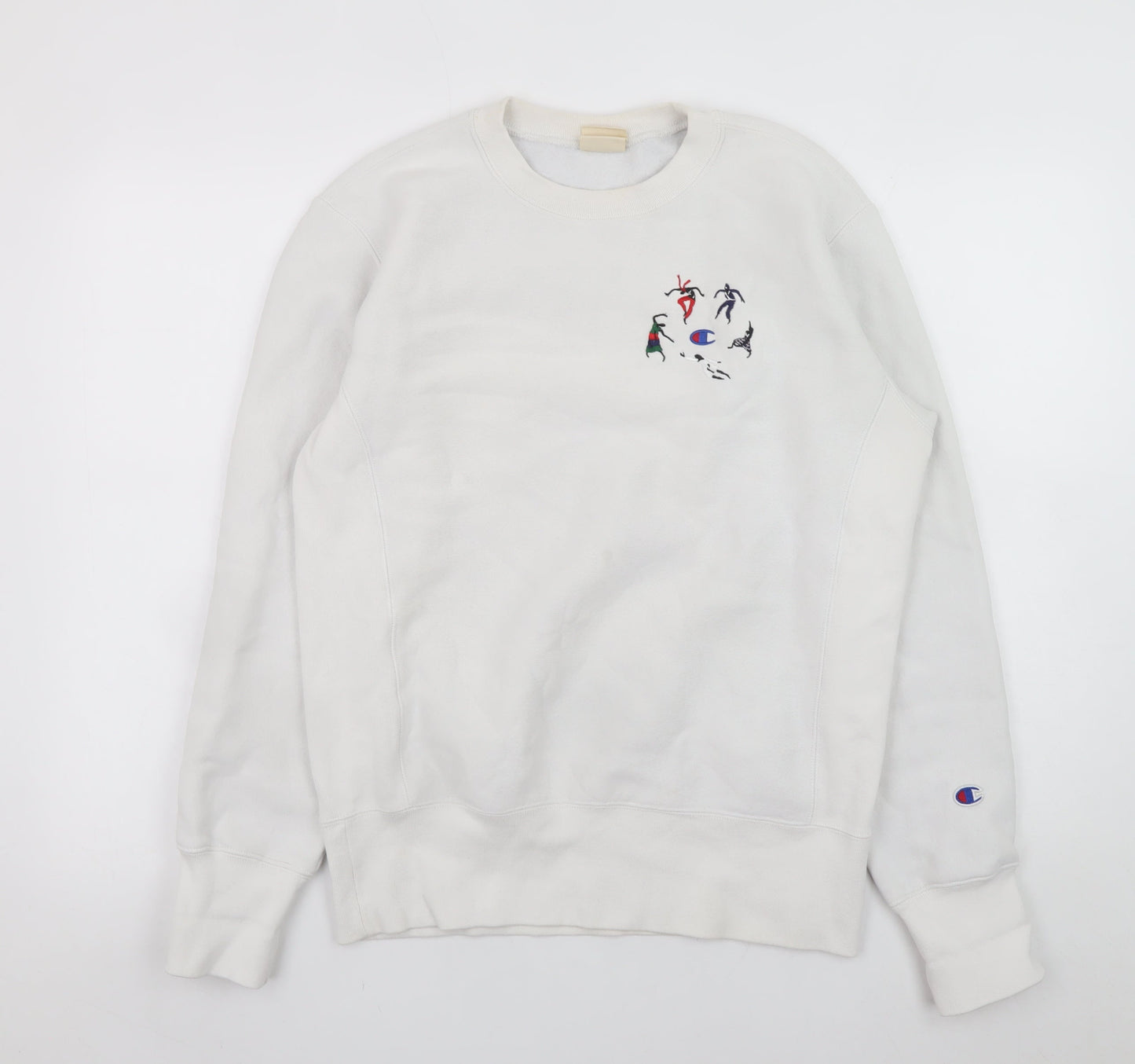 Mens UK Size S Champion White Pullover Sweatshirt