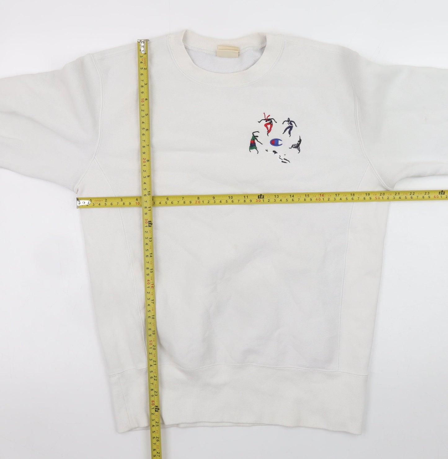 Mens UK Size S Champion White Pullover Sweatshirt