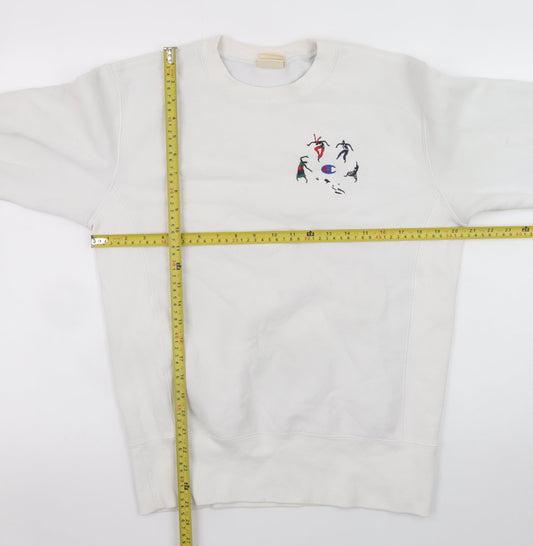 Mens UK Size S Champion White Pullover Sweatshirt