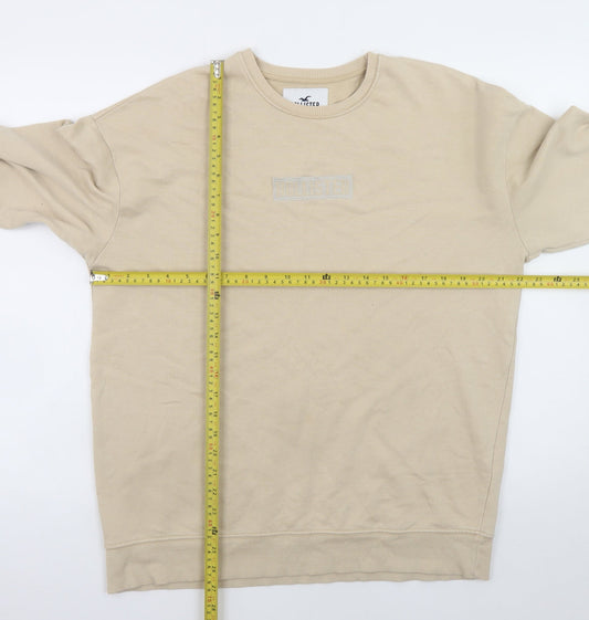 Mens UK Size L Hollister Beige Pullover Sweatshirt