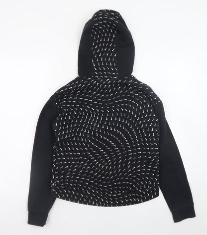 Nike Boys Black Pullover Hoodie L 146cm Graphic Print Sportswear