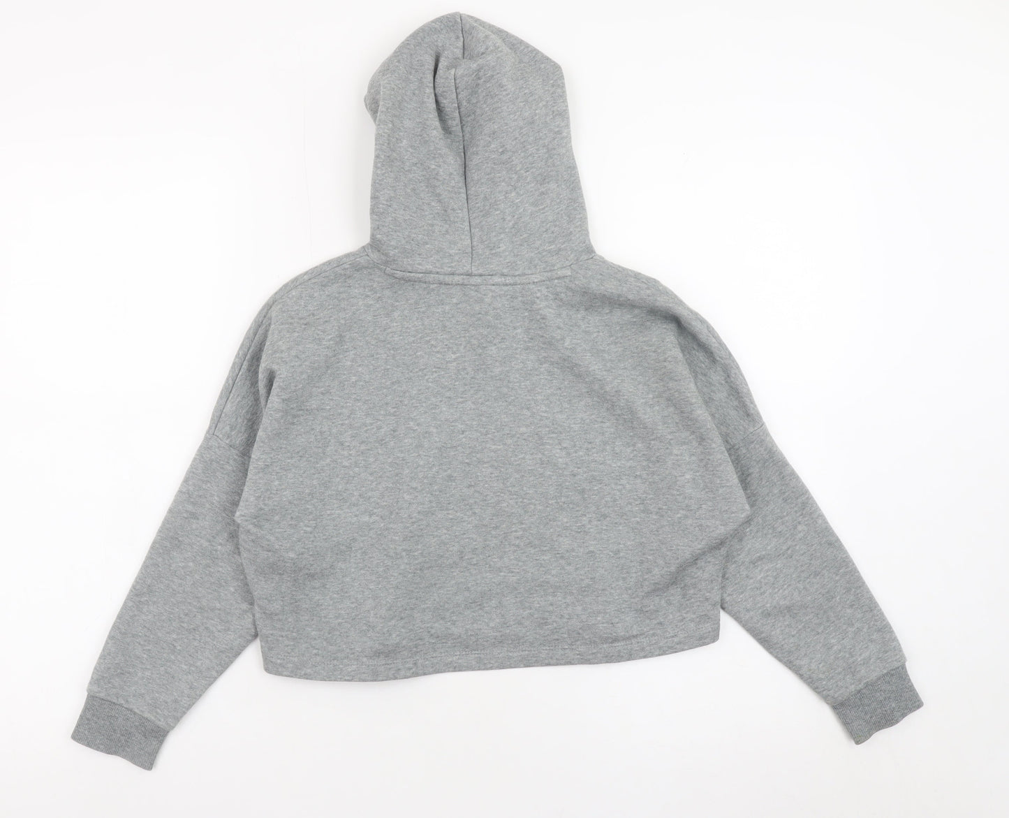 Girls UK Size 7-8 Years PUMA Grey Pullover Hoodie