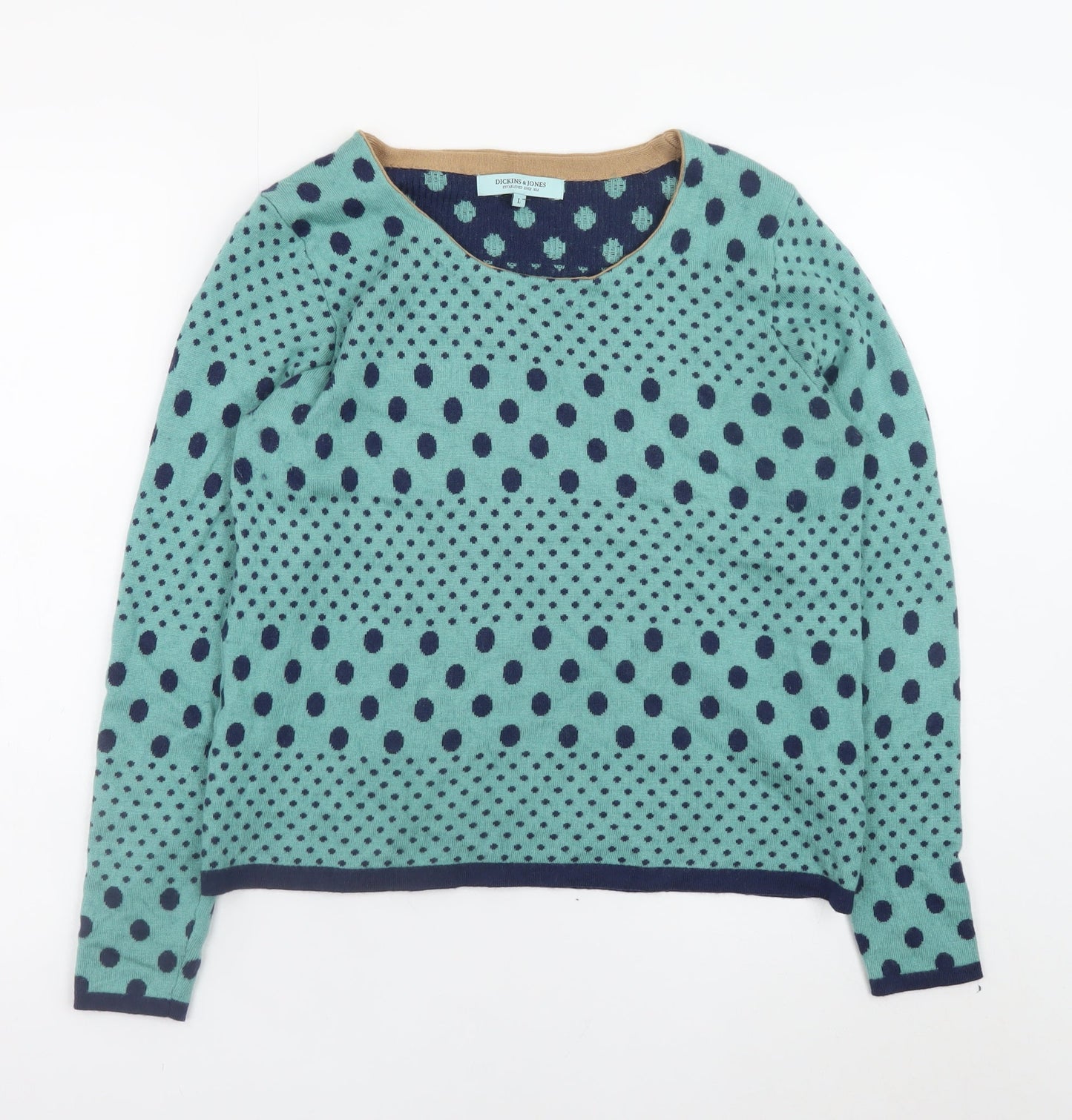 Womens UK Size L Dickins & Jones Blue Pullover Jumper