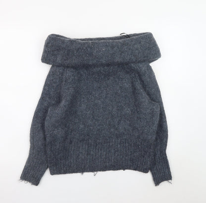Womens UK Size S H&M Grey Pullover Jumper