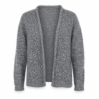 EWM Womens Grey Open Knit Cardigan Size 14-16 Cotton Blend