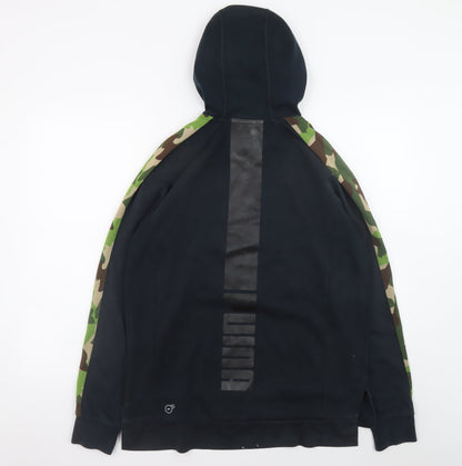Puma Men's Black Camouflage 1/2 Zip Hoodie Size M