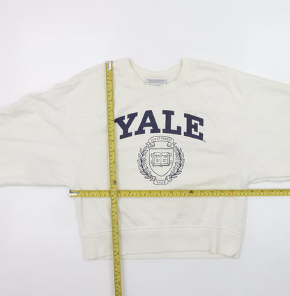 Womens UK Size XS Yale University Ivory Pullover Sweatshirt