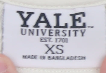 Womens UK Size XS Yale University Ivory Pullover Sweatshirt