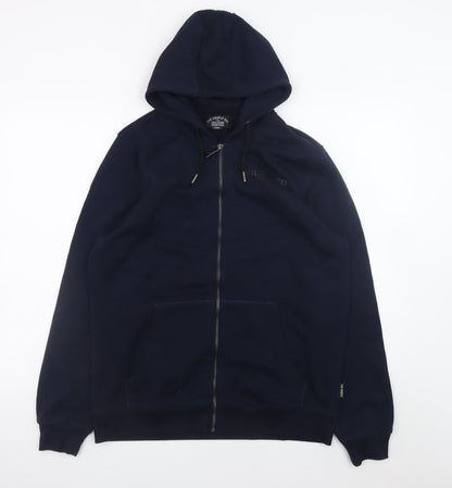 Mens UK Size L The People Rep Blue Full Zip Hoodie
