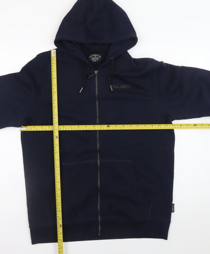 Mens UK Size L The People Rep Blue Full Zip Hoodie
