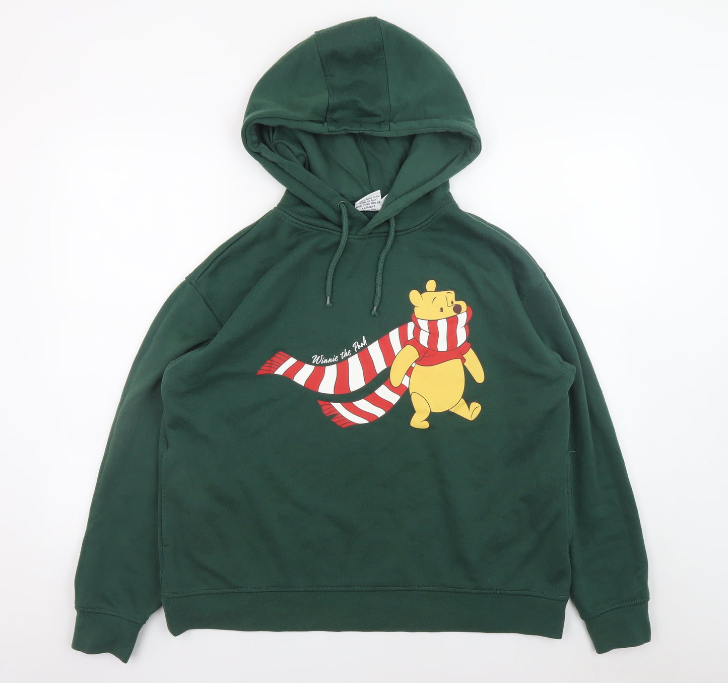 Womens UK Size L Disney Green Pullover Hoodie