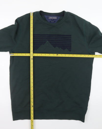 Mens UK Size XL Tommy Hilfiger Green Pullover Sweatshirt