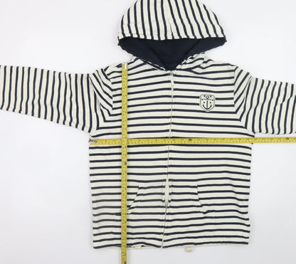 Womens UK Size M Les Trois Mats Multicoloured Full Zip Hoodie