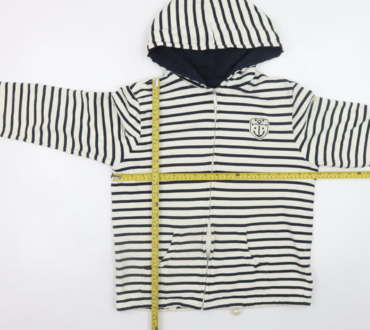 Womens UK Size M Les Trois Mats Multicoloured Full Zip Hoodie