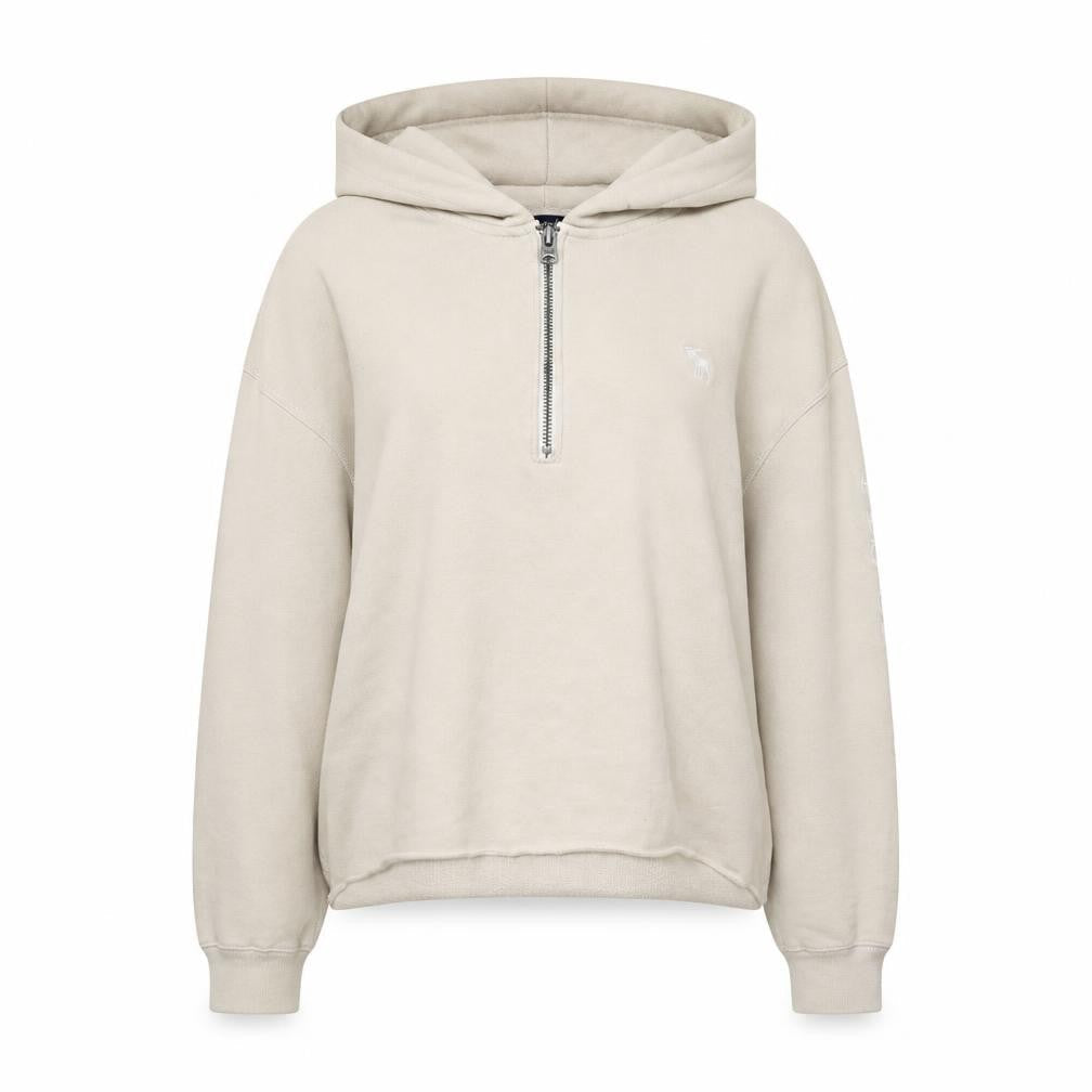 Womens UK Size S Abercrombie & Fitch Beige Pullover Hoodie