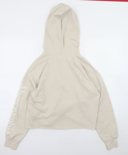 Womens UK Size S Abercrombie & Fitch Beige Pullover Hoodie